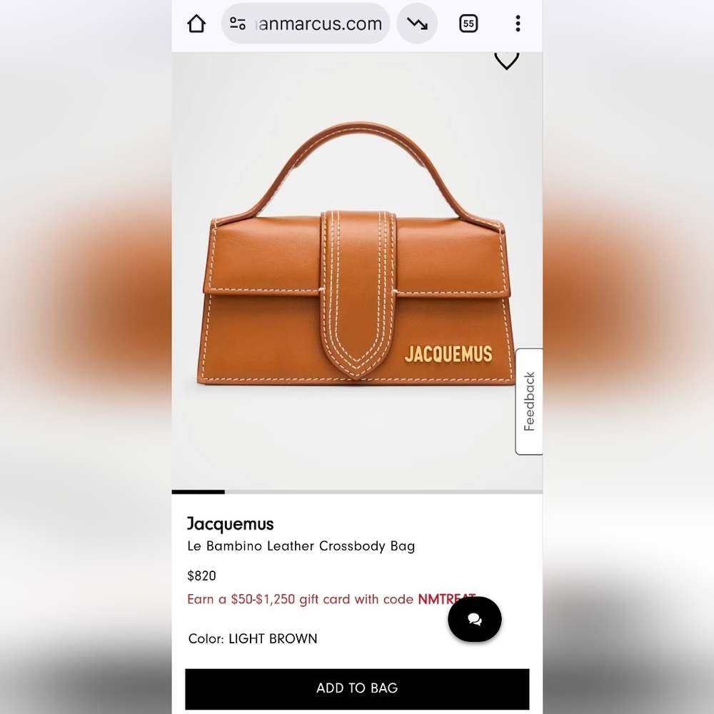 Jacquemus Tan Le bambino Leather Top-Handle Bag - Picture 8 of 8